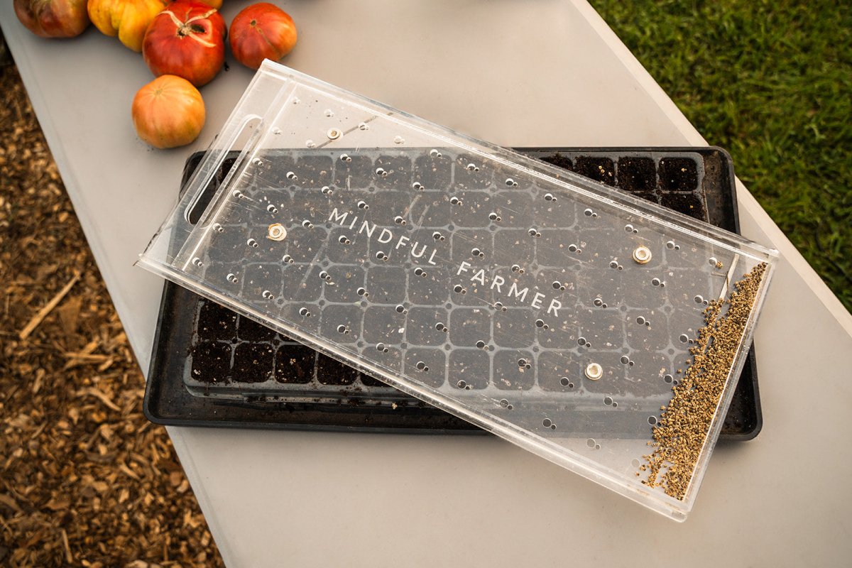 Soil Block Drop Seeder - Standing 35 - Complete Set - Mindful Farmer