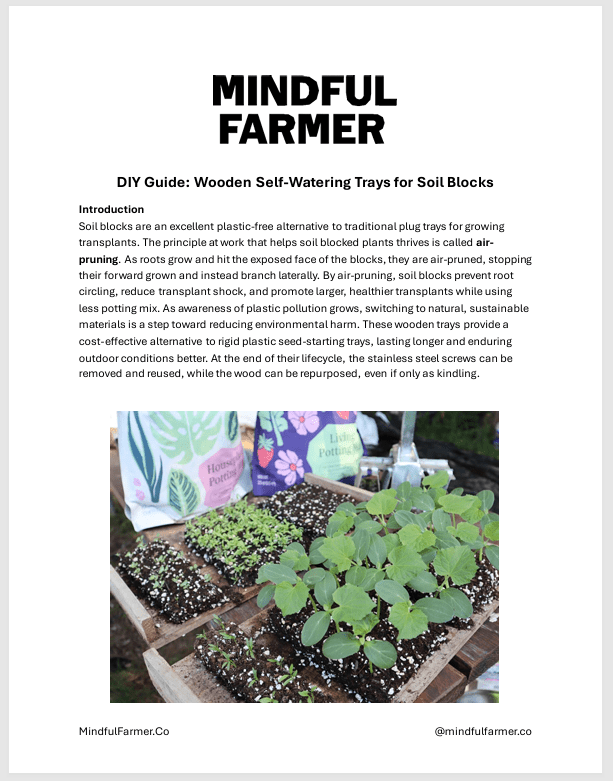 DIY Self - Watering Wooden Plant Trays - Mindful Farmer