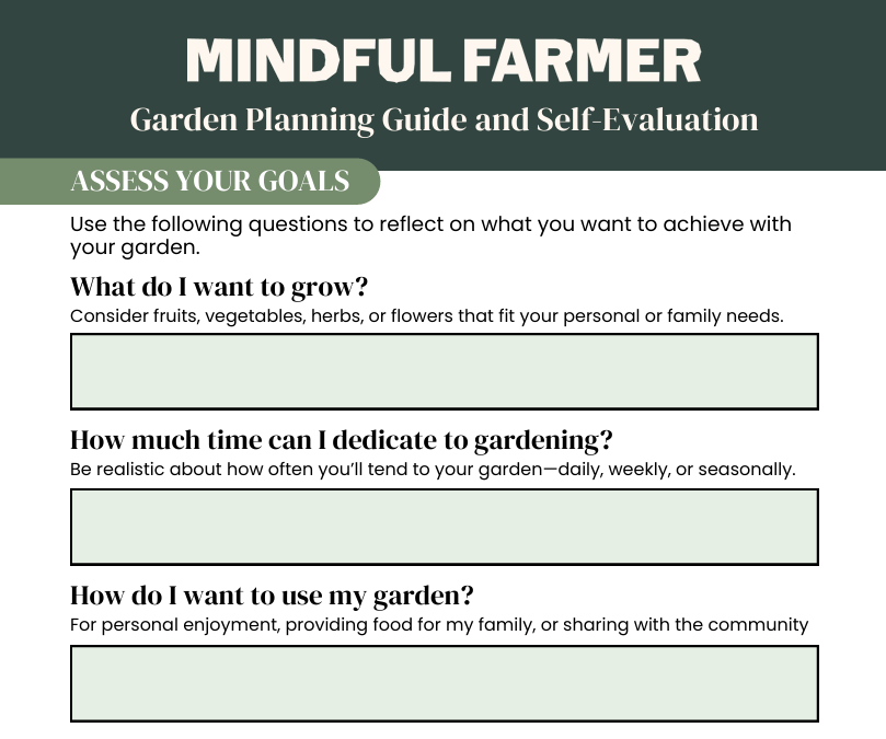 Garden Planning Guide and Self - Evaluation - Mindful Farmer