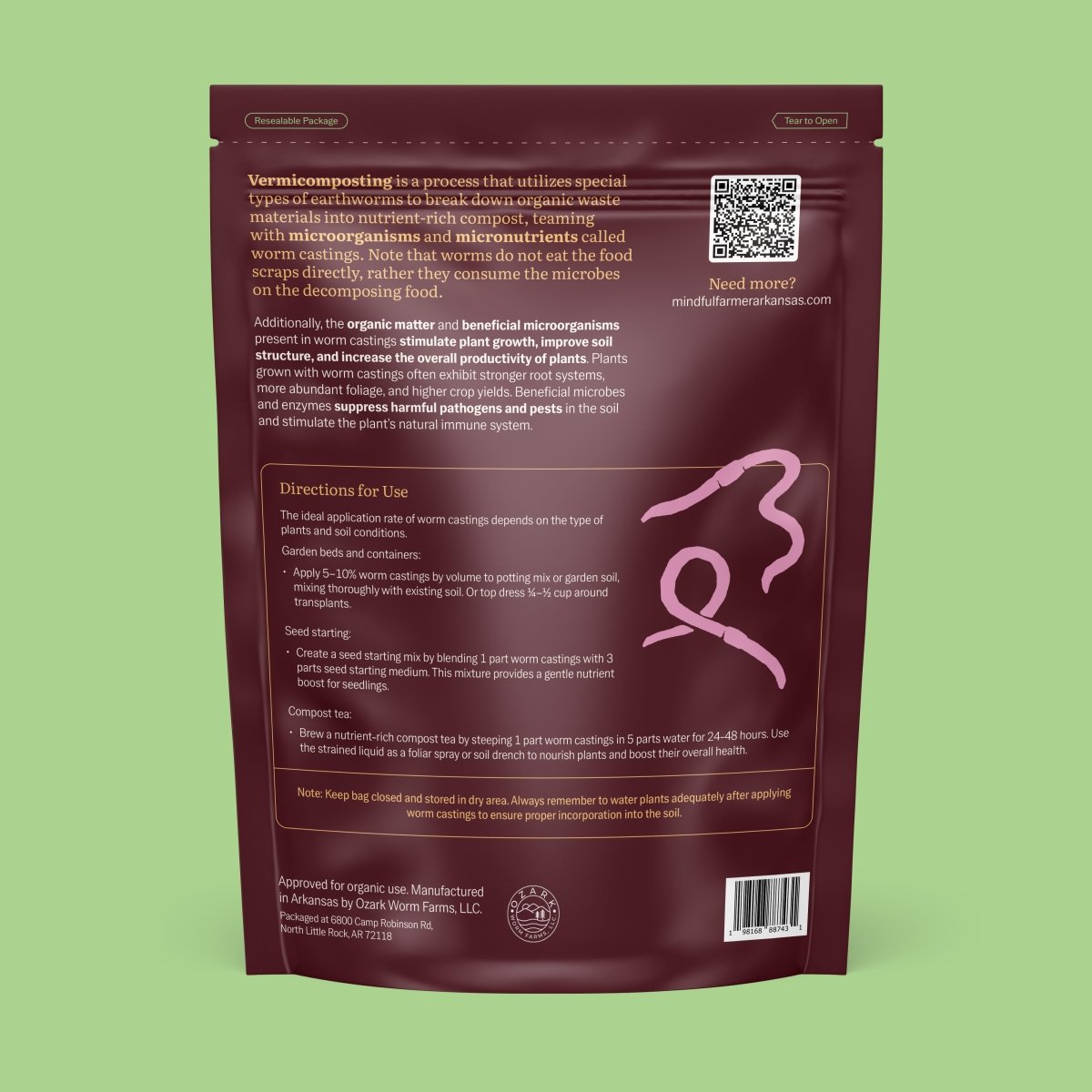 Premium Worm Castings - Organic Soil Amendment - Mindful Farmer